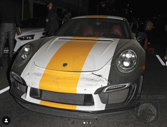 Chris Brown Goes Partying With Kylie, Kendall, Drake And Tyga - Gets Porsche Mangled In Parking Lot